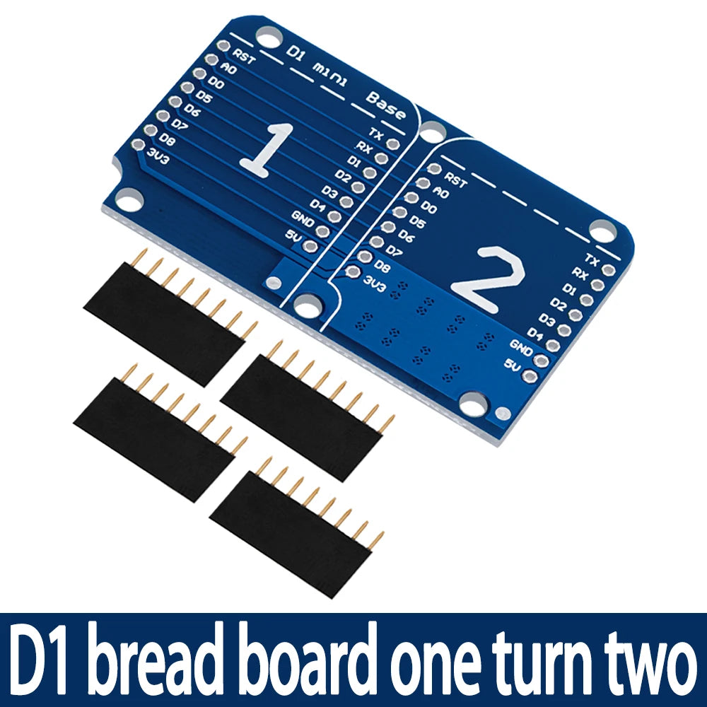 for WeMos D1 Mini Double-Sided Perfboard ProtoBoard Shield - Triple-Layer Stackable Design for Arduino or ESP8266 Zpaxo Dual Base