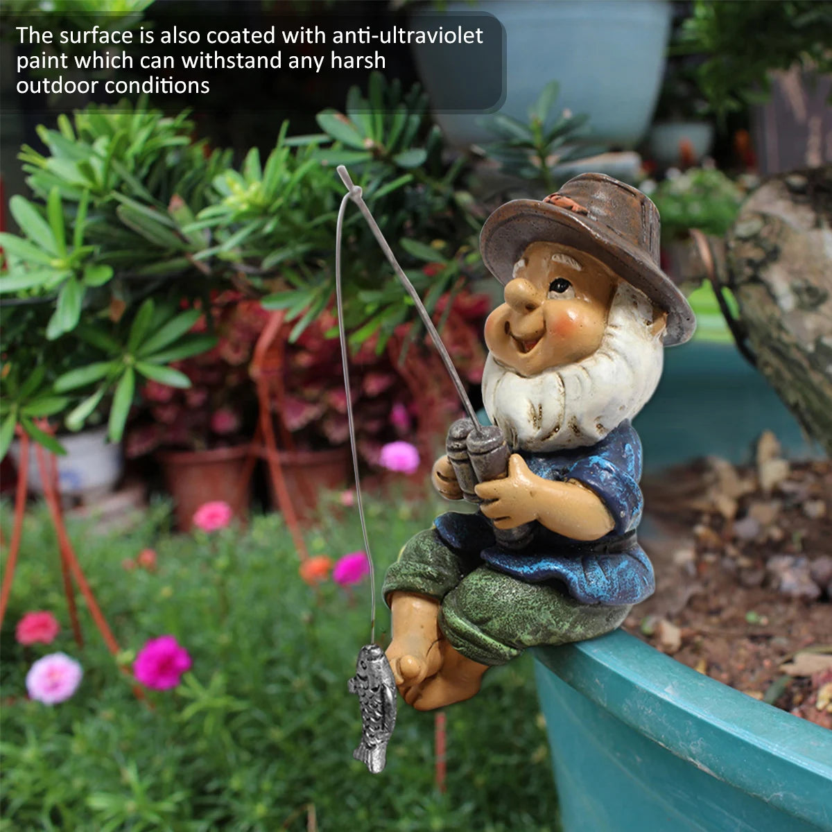 Multiple Sculptures Garden Dinosaurs Gnomes Animals Yard Resin Decor Landscape Funny Artificial Art Wall-mounted Bear Napping Zpaxo