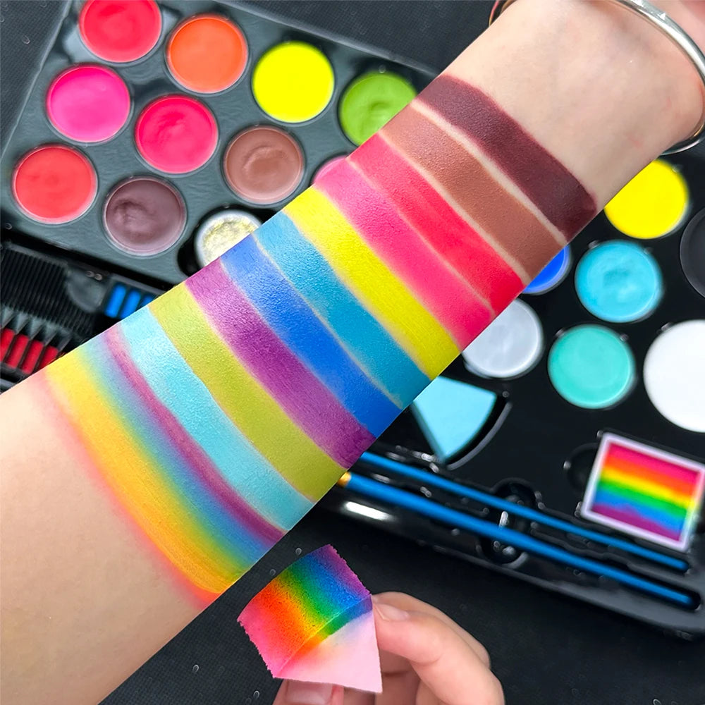 20 Face Body Paint Palette Long Lasting Safe Painting Halloween Zpaxo