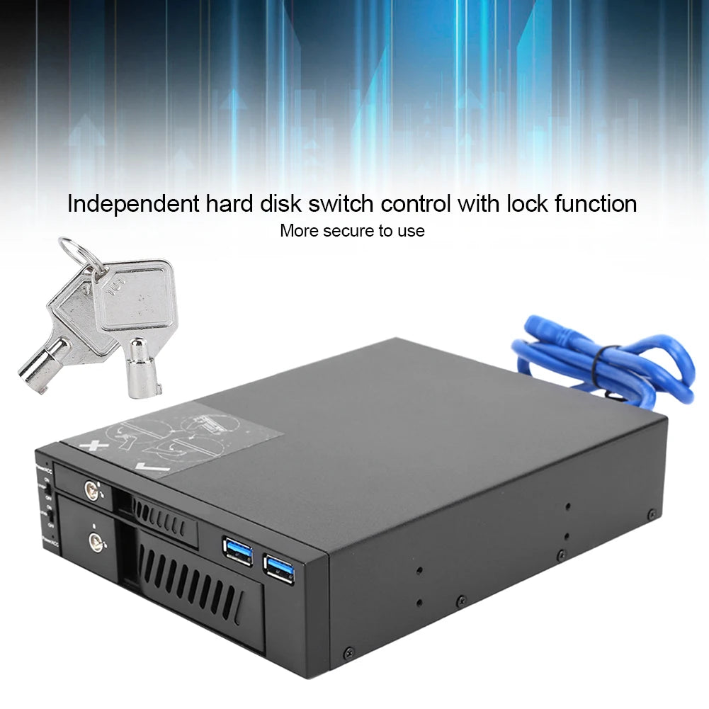 2 5 3 Hard Drive Enclosure Disk Mobile Rack Case Dual Optical