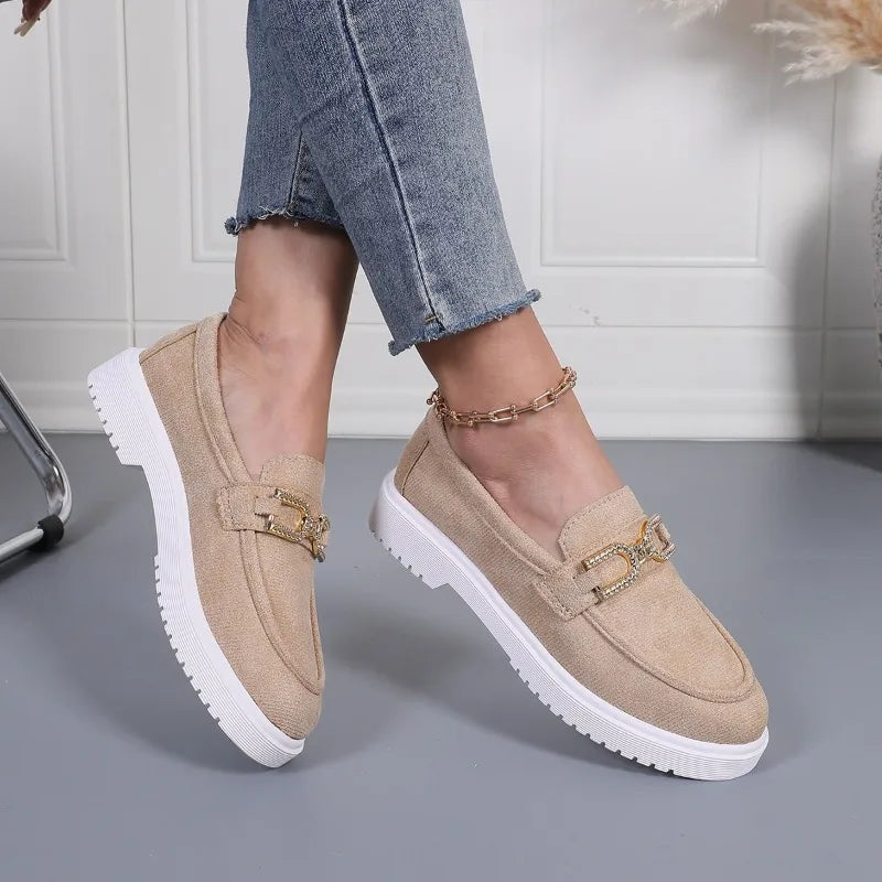 2025 Fashionable Versatile Women Flats Fashion Suede Outdoor Casual Zpaxo