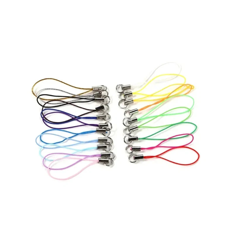 50/100pcs DIY Cord Pendant Lanyards – Lobster Clasp & Key Ring