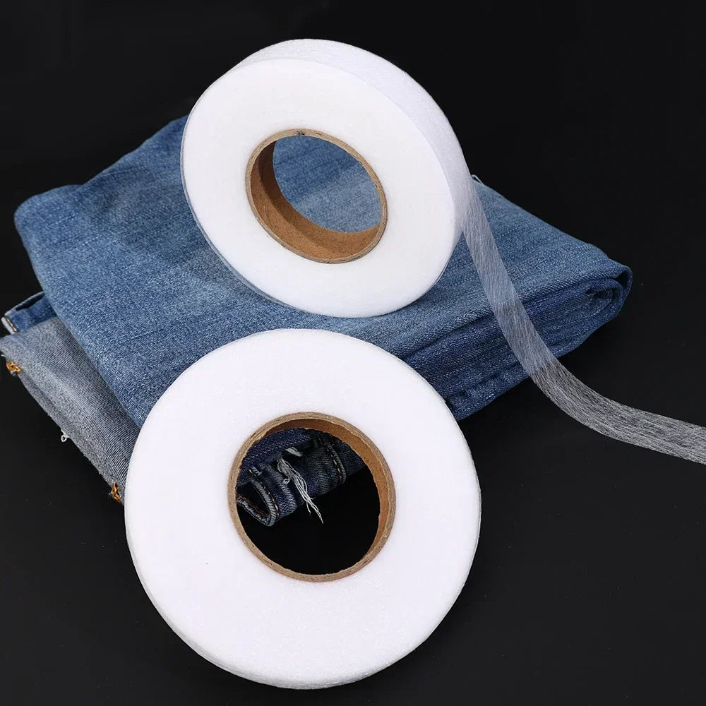 60M Pants Hem Tape Self-Adhesive Edge Shorten Paste Tape DIY Tools for Jean Clothes Length Shorten Household Sewing Accessories Zpaxo