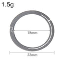 18/22/26/32mm Titanium Alloy Key Rings Organizer Lightweight Titanium Alloy Keychains Removable Quick Release Zpaxo -22mm