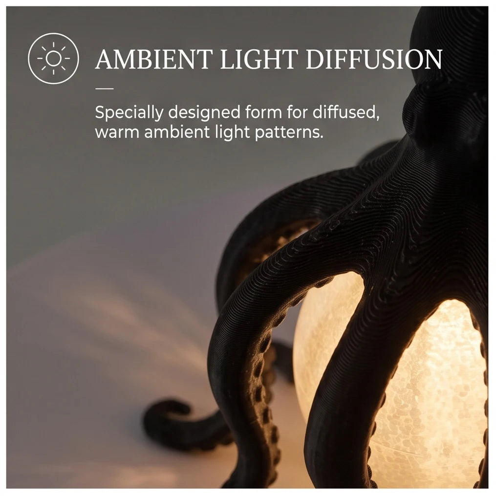 Octopus Sculptural Lampshade Creative Marine Animal Ornament Desktop