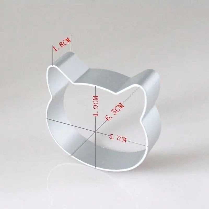 2PCS Stainless Steel Cat Shape Cake Mold DIY Fondant Mould Cookie Cutters Baking Tools Zpaxo 2PCS