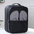 Portable Travel Shoe & Clothes Organizer Bag | Foldable Oxford Travel Organizer Bag Zpaxo Black