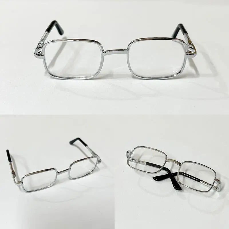 ▶1/6 Blythe Doll Metal Glasses Accessories Photography Props 8.5cm For 20cm Cotton Doll Action Figure Zpaxo Silver