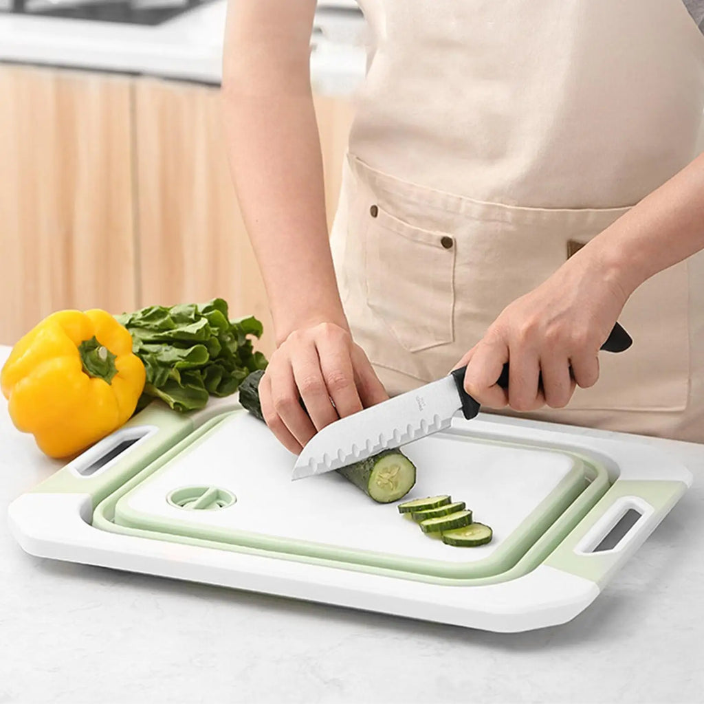 Foldable Cutting Board Compact Multipurpose Bin Foldable Cutting Board Basin for Meat Fruit Vegetables BBQ Picnic Backyard Beach Zpaxo