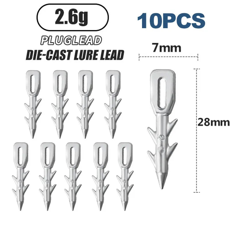 10-Pack Nail Sinkers – Finesse Neko Rig Worm Insert Weights