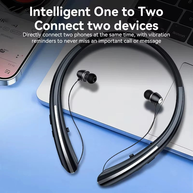 SEOBIOG Neckband Wireless Earphone HX801 Bluetooth Earbuds Noise