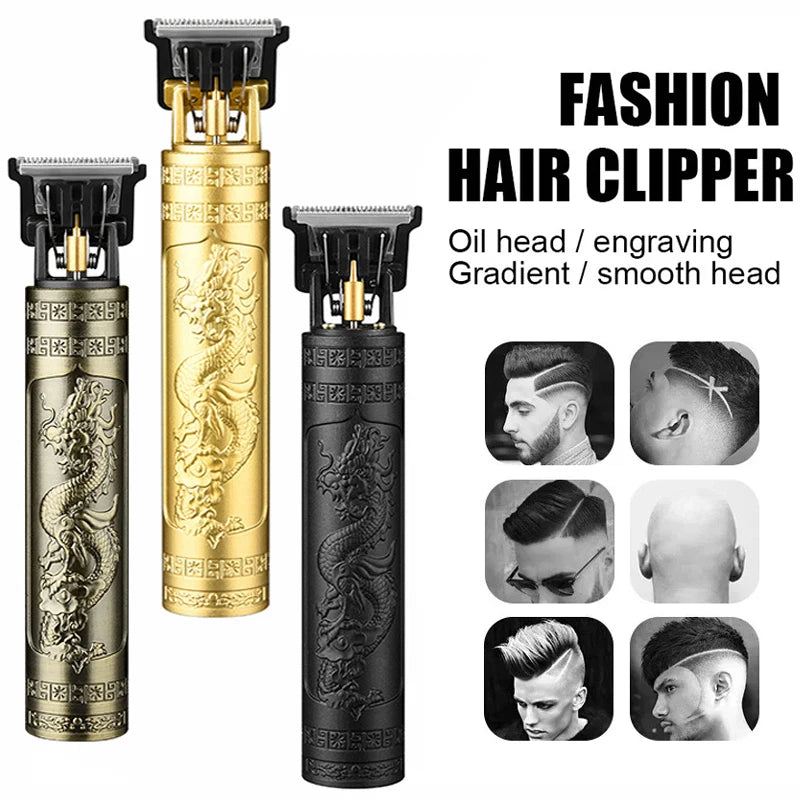 XMSJ Vintage USB Rechargeable Electric Hair Clipper for Men Electric Hair Clipper Zpaxo