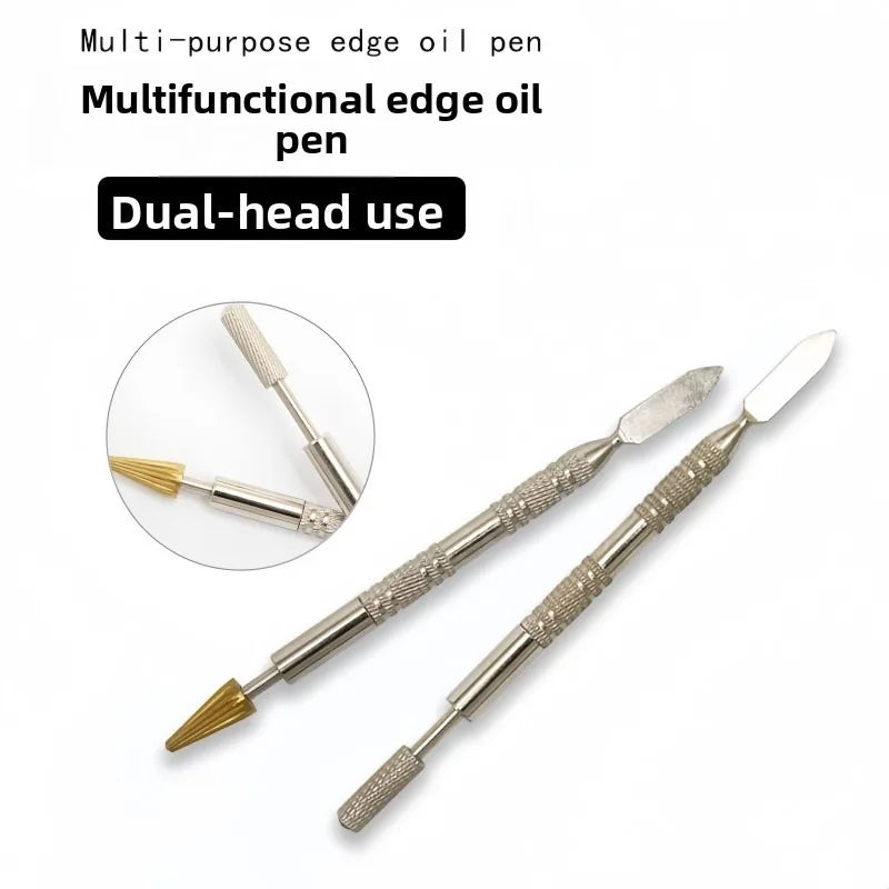 DIY Handmade Double Headed Oil Pen Multi Functional Leather Edge Dual Zpaxo