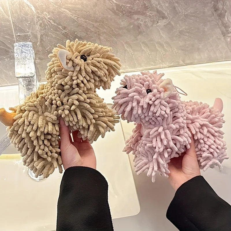 Cute Puppy Shaped Hand Towel Ideal Choice Wall Mounted Kitchen