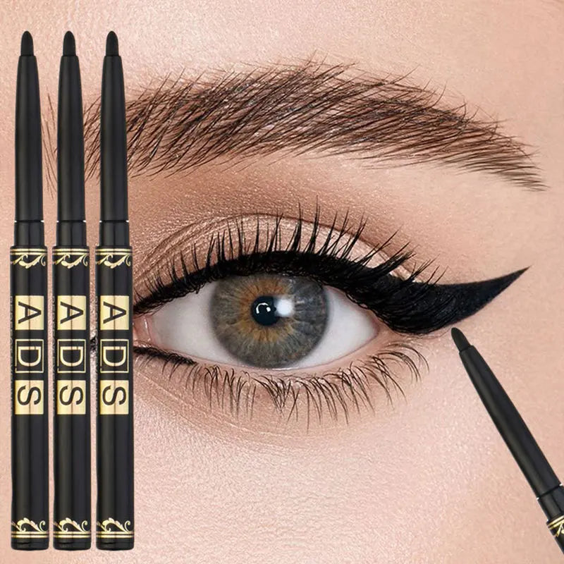 Black Eyeliner Pencils Waterproof Sweatproof Smudge-proofwith Easy
