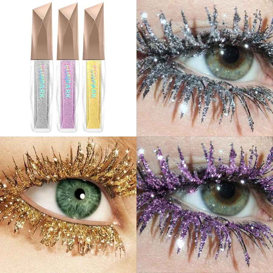 Waterproof Diamond Shine Volume Curl Mascara-glitter Snow Effect Eye