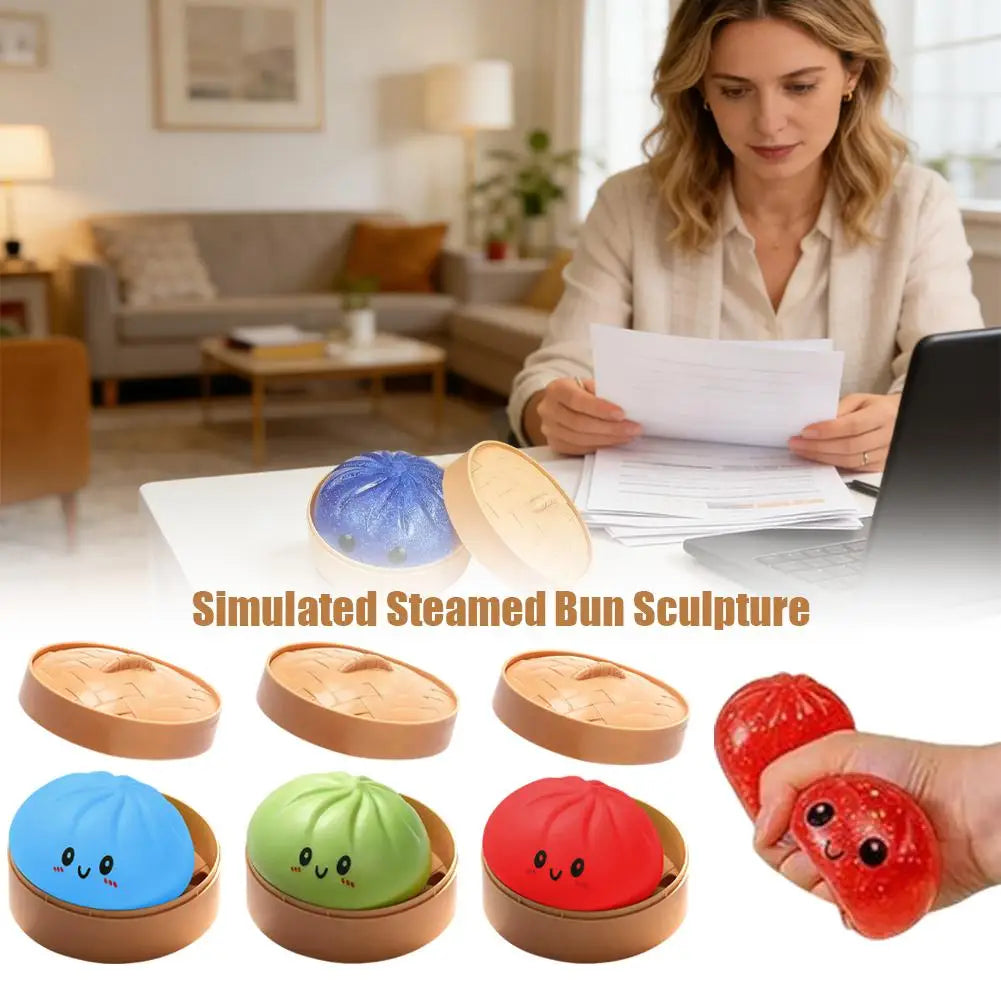 Simulation Flash Dumpling Pressure Ball Stress Relief Reusable Low Rebound Decompression Toys Children Squeezable Toys Zpaxo