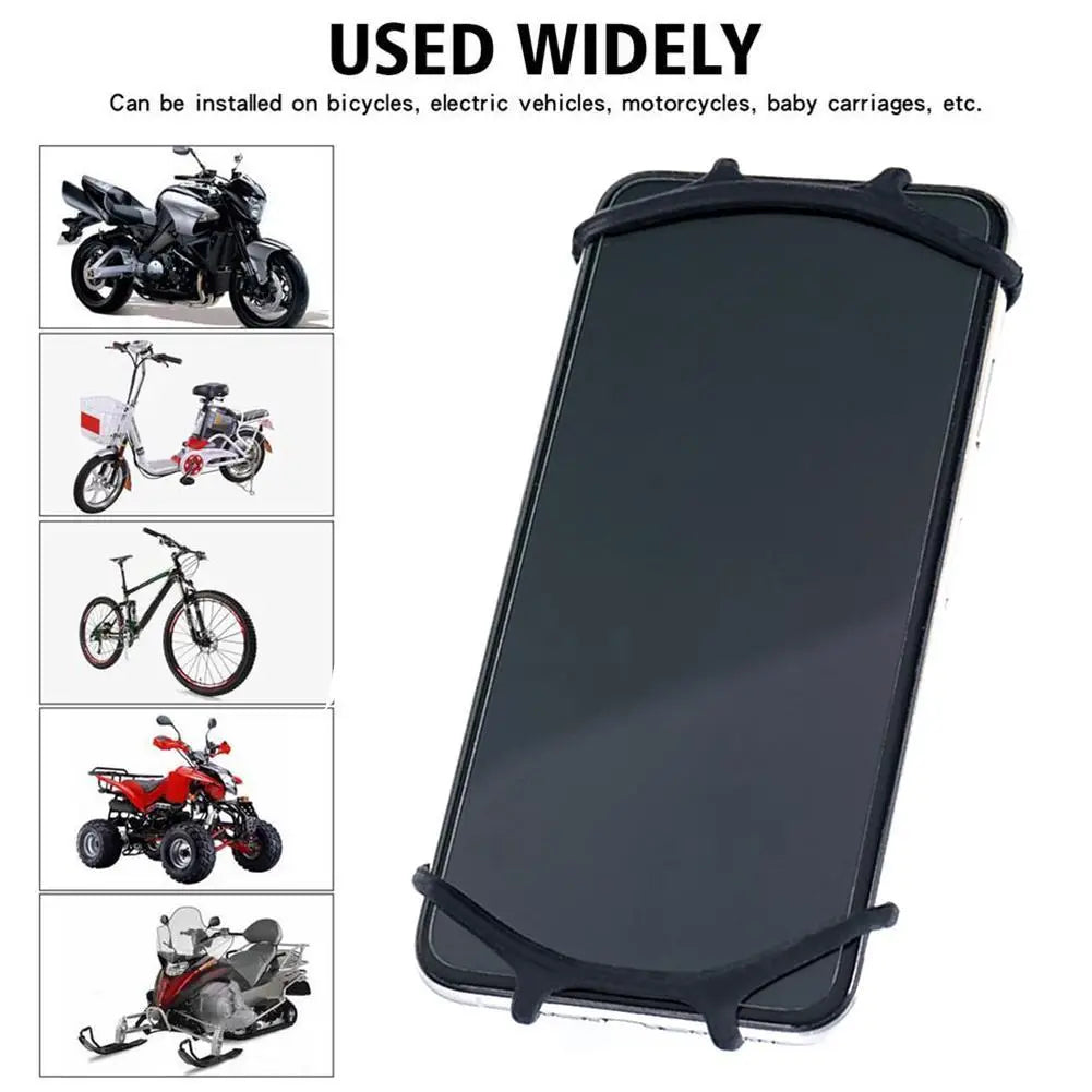 Removable Silicone Bicycle Mobile Phone Holder Universal Motorcycle Scooter Cell Phone Bracket For Sram Garmin Bike Phone Stand Zpaxo