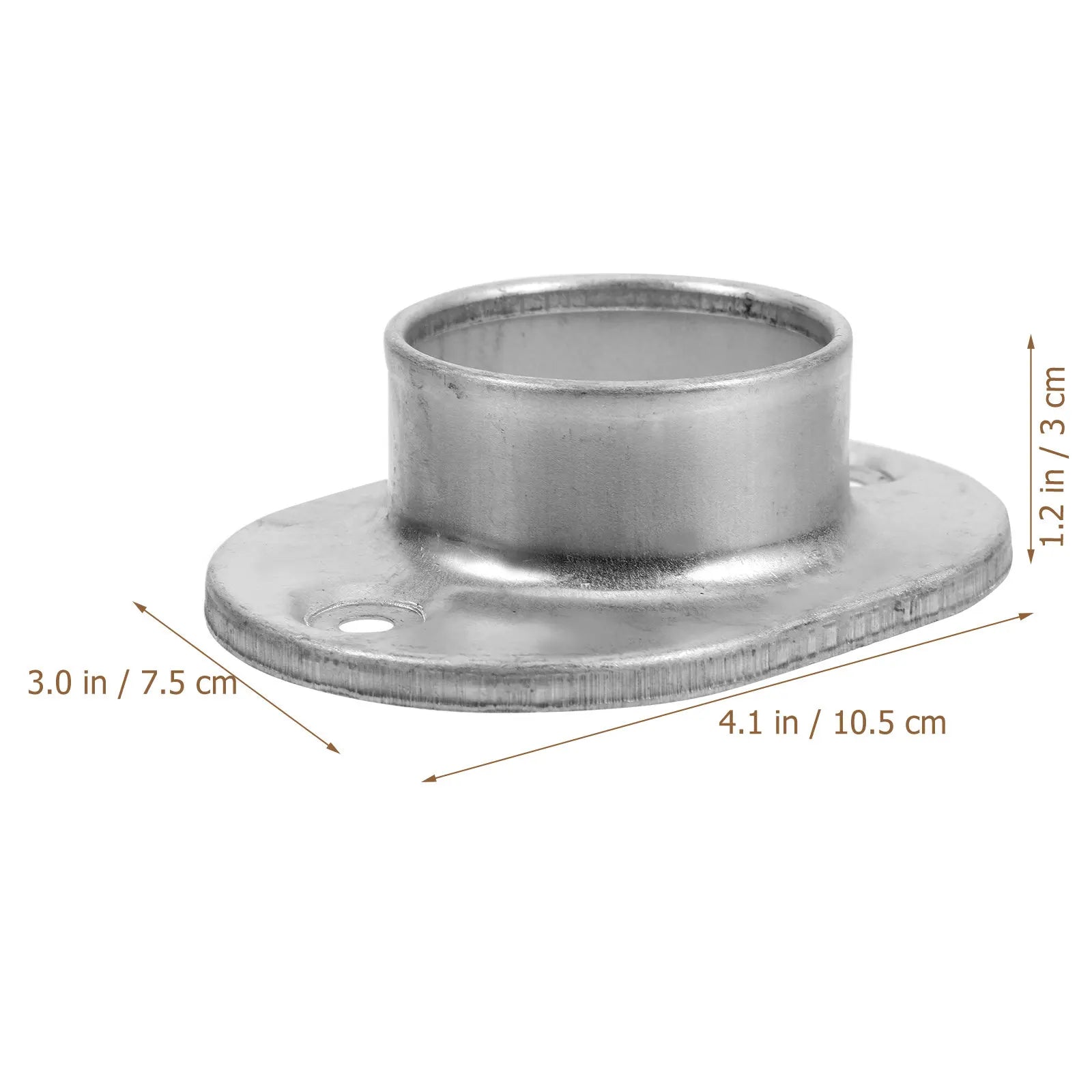 6Pcs Round Tube Base Zinc Steel Heavy Thick Floor Flange Post Base Plate Railing Support Handrail Deck Bracket Zpaxo