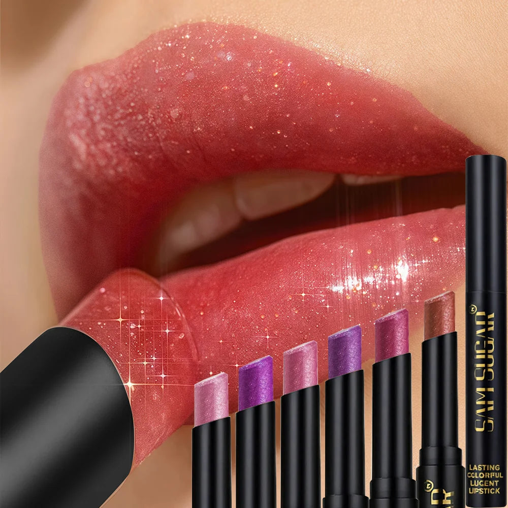 6-piece Rotating Lip Gloss Waterproof Smudge-proof Easy Apply Natural