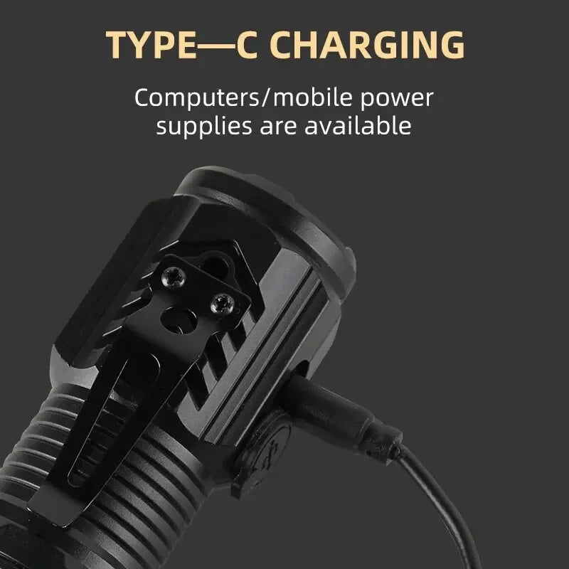 3-LED Mini Tactical Flashlight – Rechargeable 350+ Lumen Torch Tactical Flashlight Zpaxo