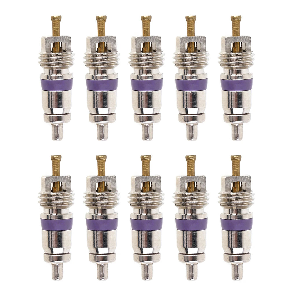 100-10pcs Copper R134a Car A/C Air Conditioning Valve Cores Automobile Universal Exterior Repair Components A/C Valve Cores Zpaxo