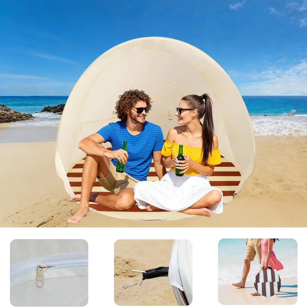 Beach Tent 3 4 Person Easy Pop Camping Canopy Shelter Ventilating
