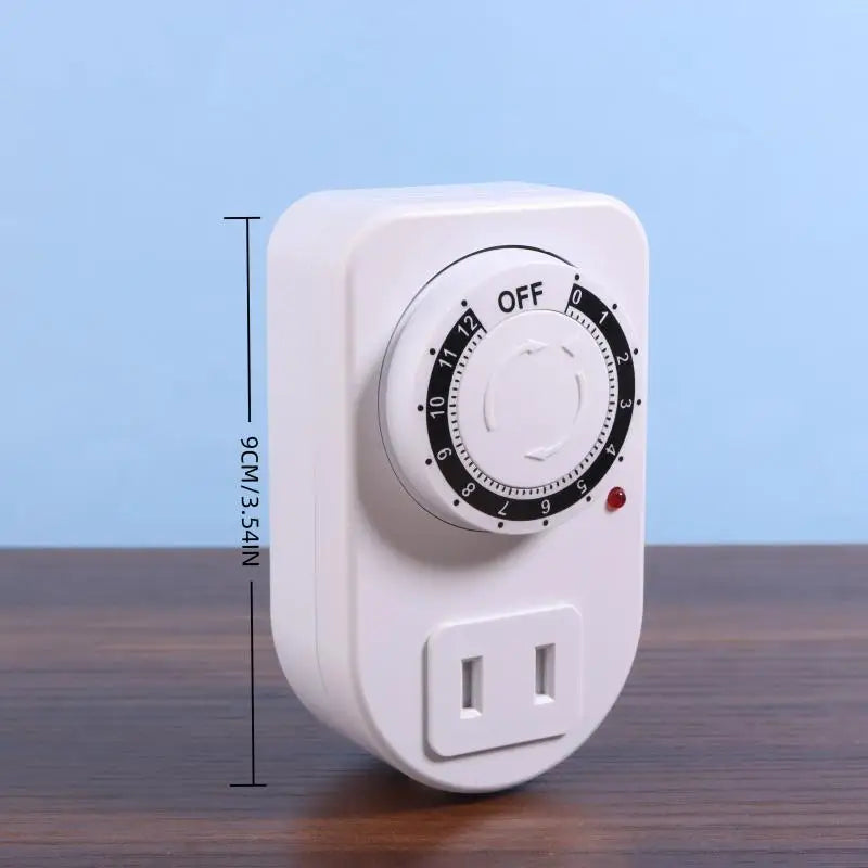 12/24 Hour Mechanical Cyclic Timer Switch – Universal Outlet Socket