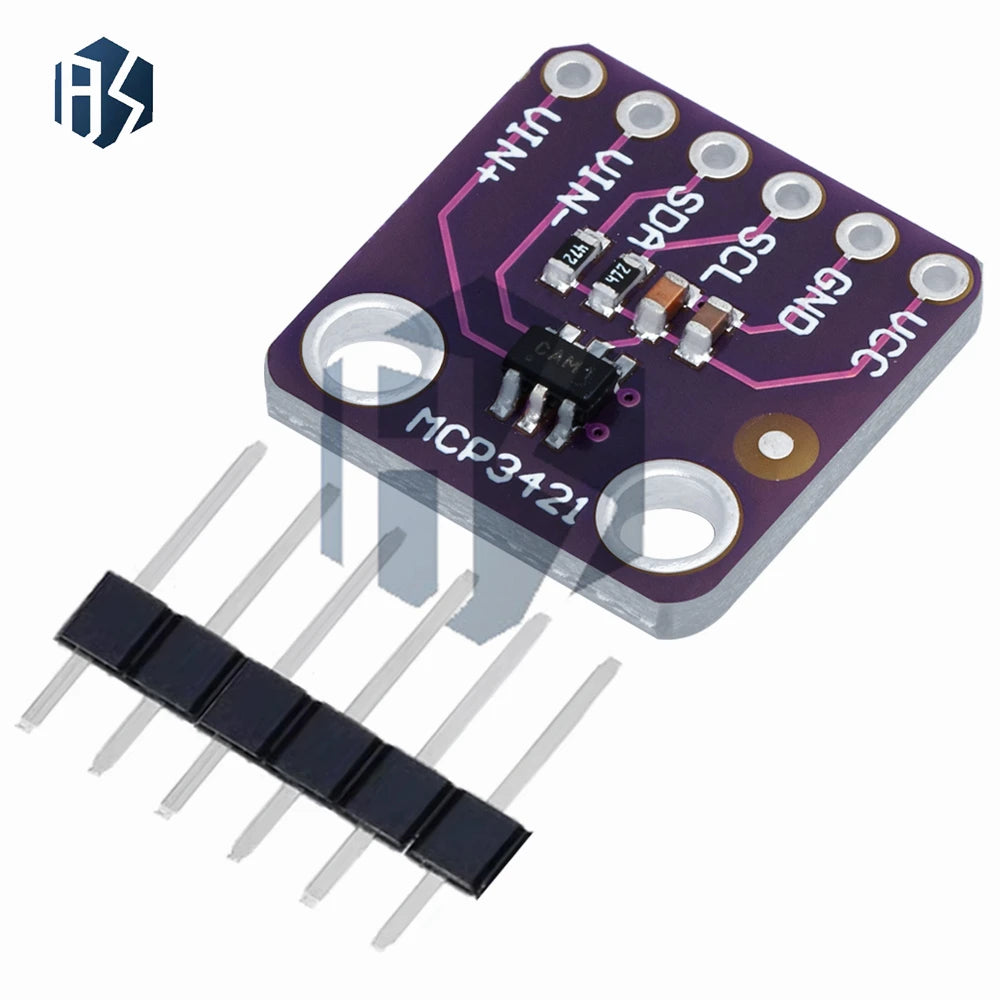 MCP3421 I2C Delta-Sigma ADC Evaluation Module - SOT23-6 Board for PICkit Serial Analyzer (Model: GY-MCP3421) Zpaxo