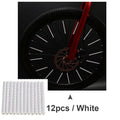 Bicycle Wheel Spokes Reflective Sticker Tube Warning Strip 12Pcs MTB Bike Reflective Mount Clip Wheel Spoke Reflector Stripe Zpaxo white