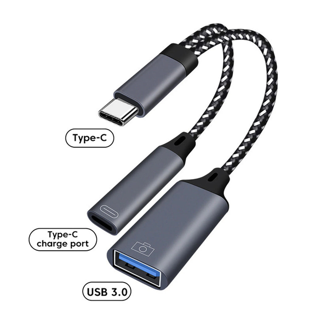 USB C OTG Cable Phone Adapter 1 PD Charging Port Iphone Huawei Xiaomi Zpaxo 2 in 1