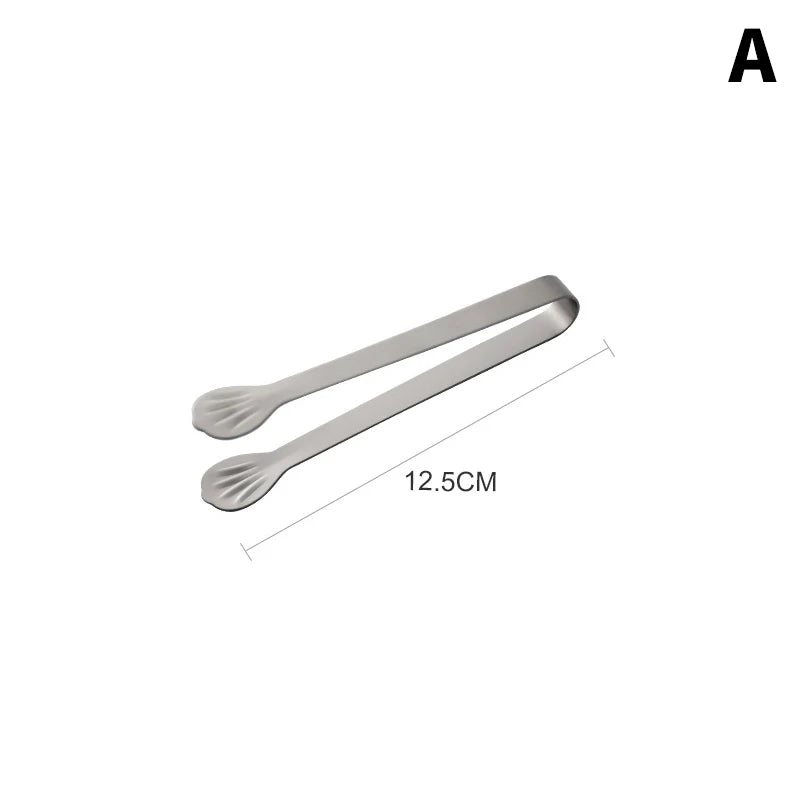 5PCS Stainless Steel Mini Creative Food Clip Small Palm Snack Cake Dim Sum Antiskid Food Kitchen Candy Snack Clip Zpaxo 5pcs A