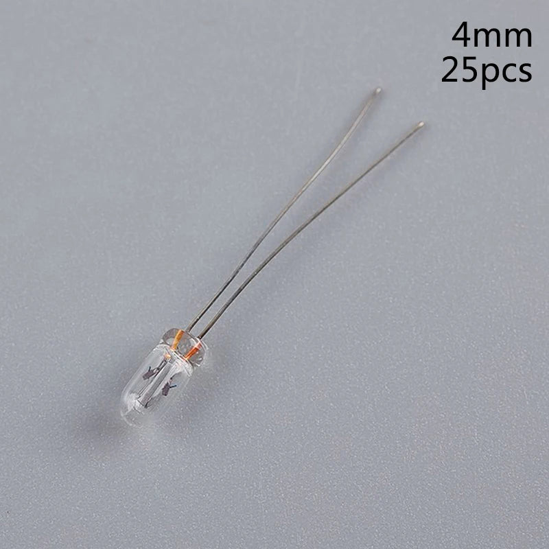 CM25PCS Clear 12V Mini Bulb Wheat Rice Bulbs Switch Button Indicator Zpaxo 4MM