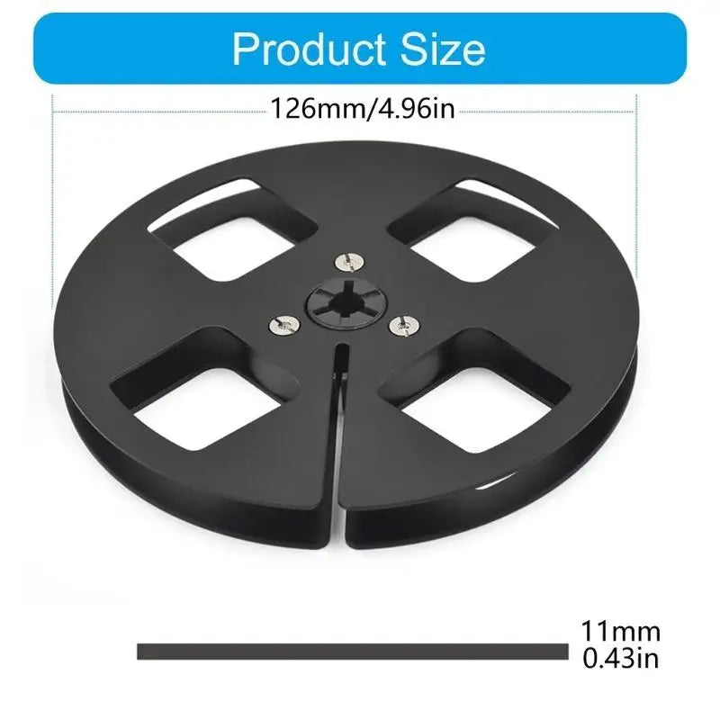 652F Lightweight 5inch Empty Take Up Reel for 1/4Inch Tape Aluminum Construction 4 Wind Resistant Holes Zpaxo
