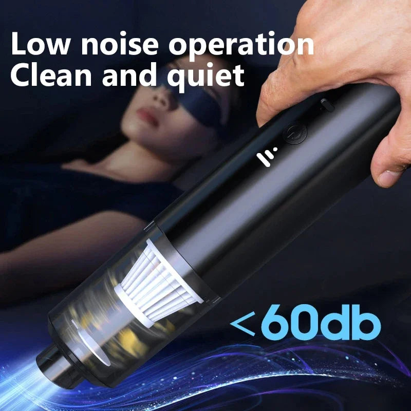 Portable Car Vacuum Cleaner Powerful Suction Cordless Electric Smart Zpaxo