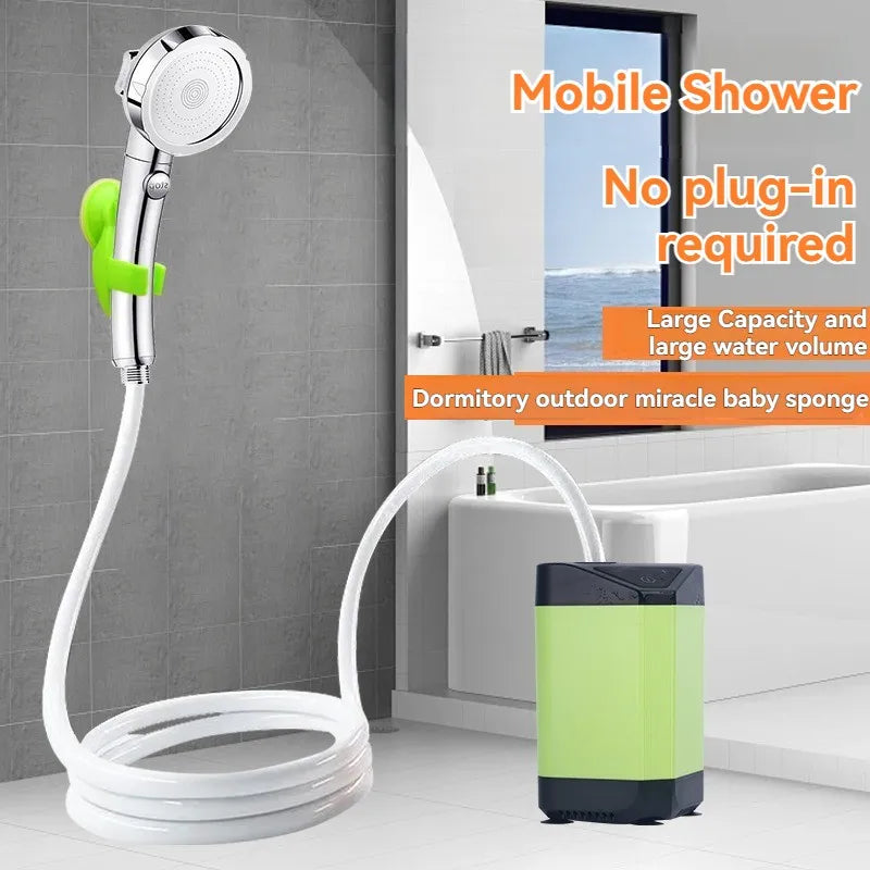 Portable Rechargeable Electric Shower Pump USB Powered Waterproof Zpaxo