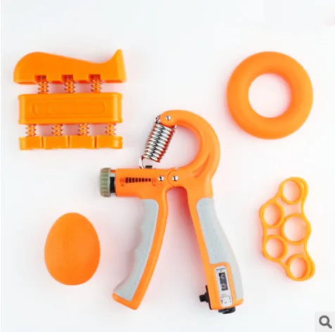 Gym Fitness Adjustable Count Hand Grip Set Finger Forearm Strength Muscle Recovery Gripper Exerciser Trainer Ball Decompression Zpaxo Orange count 5p set