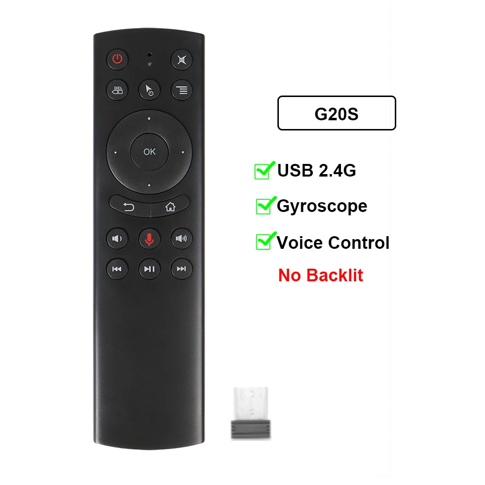 G20S PRO Remote Control Voice Backlit 2.4G Wireless Air Mouse Gyroscope G20BTS Plus BT5.0 Gyro For X96 H96 MAX TV BOX Controller Zpaxo G20S