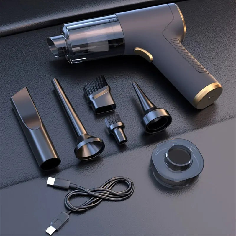 Basic Motor 2IN1 Wireless Handheld Vacuum Cleaner Suction & Blowing Multifunctional Car Household Gap Full 9-Piece Accessory USB Zpaxo