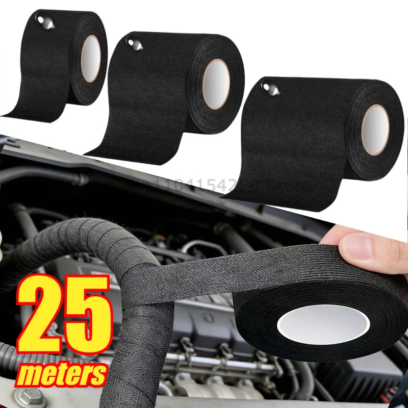 9/15/25/32/50MM Electrical Insulating Tape Heat Resistant Harness Tape Car Cable Harness Wiring Loom Protection Waterproof Tape Zpaxo