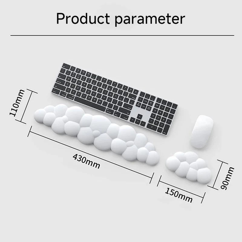 Mouse Pad Wrist Rest Keyboard Cloud Non-slip Ergonomic Computer Mice Zpaxo