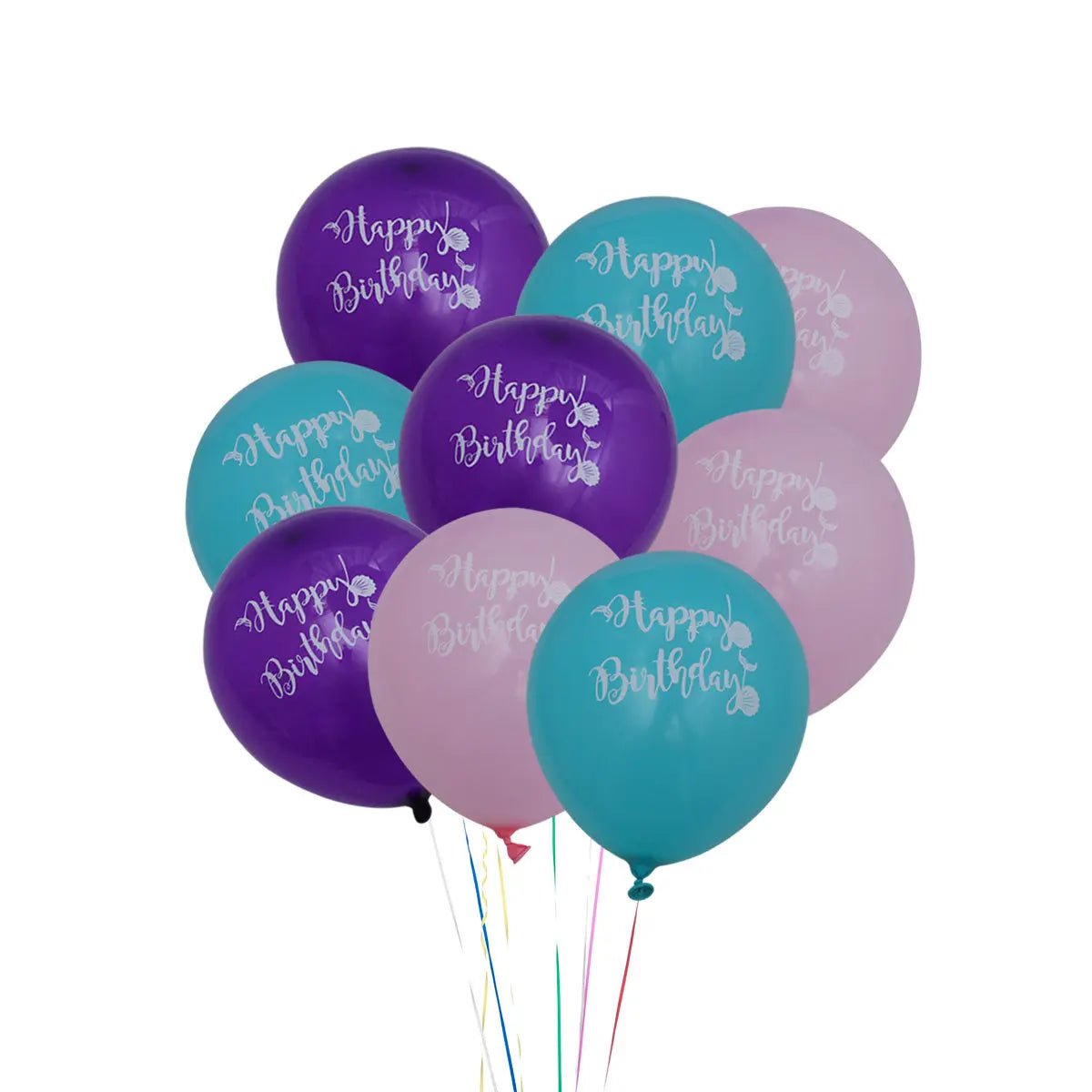 Mermaid Printing Balloons Confetti Latex Birthday Party Supplies