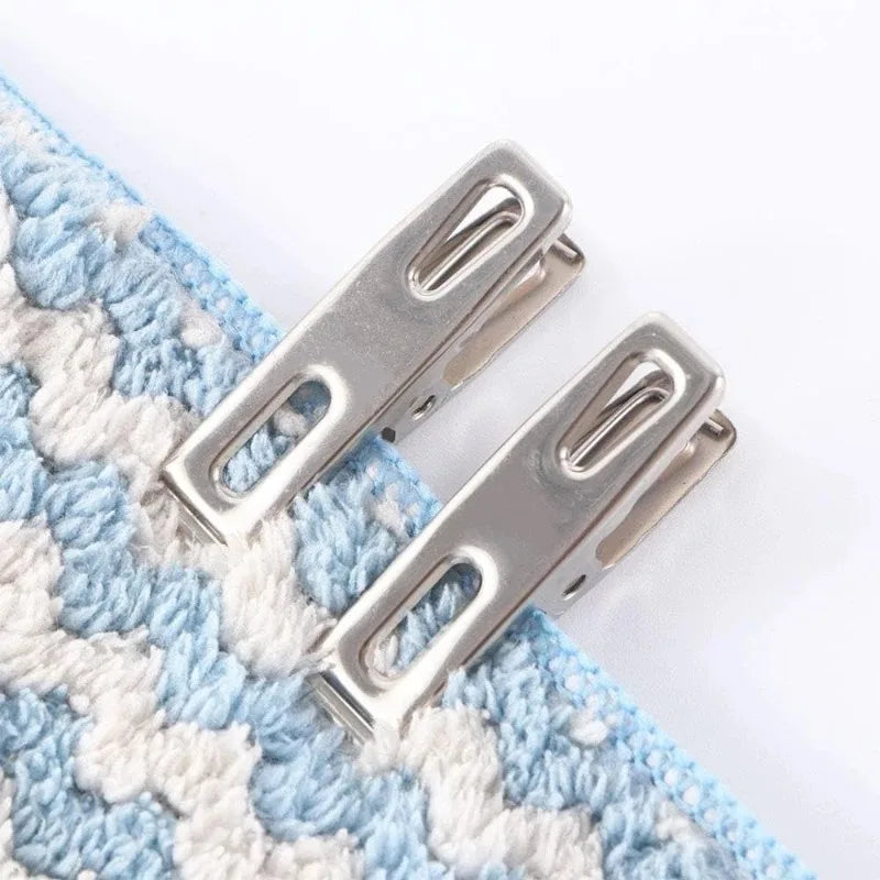 60pcs Stainless Steel Clothes Pegs Windproof Metal Clamps Multifunction Strong Clothespins Metal Clothes Clips For Clothes Sock Zpaxo