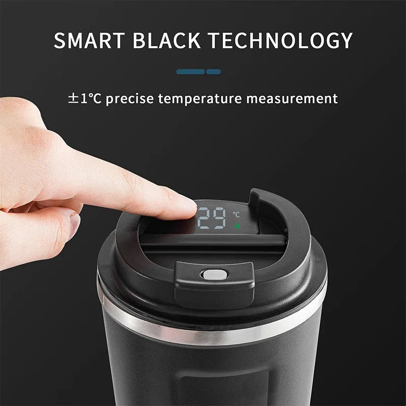 Thermos Coffee Mug 380/510ml 304 Stainless Steel Vacuum Cup Temperature Display Flask Thermal Tumbler Business Office Coffee Cup Zpaxo
