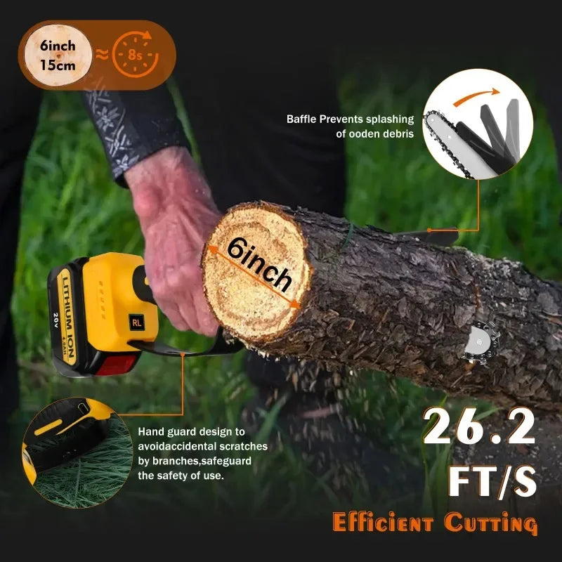 6 Brushless Chainsaw DeWALT 18 20V Battery Cordless Electric Chain