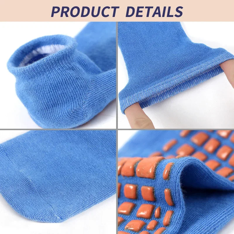 Indoor Yoga Pilates Trampoline Women's Socks Adult/Children Silicone Non Slip Cotton Socks Floor Foot Massage Ankle Socks Zpaxo