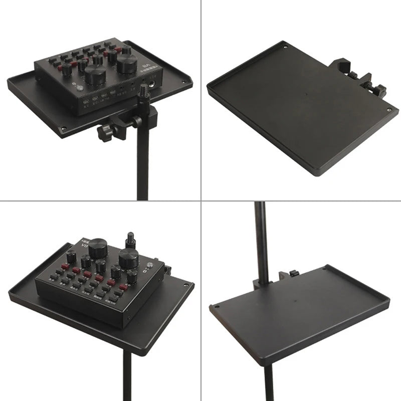Microphone Stand Sound Card Tray Live Plastic Tripod Bracket