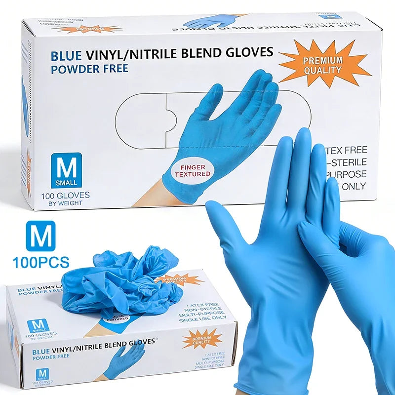 Disposable Nitrile Gloves Food Contact Thick Durable Suitable Strong Zpaxo M Blue