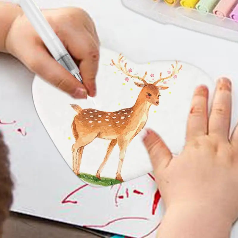 Multifunctional Kids Painting 3D Drawing Canvas Sponge 12-Color Set With Water Brush Tools And Easel For Kids Home Family Adults Zpaxo