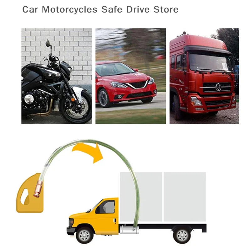 Red Copper Siphon Gas Pump Fuel Water Shaker Oil Transfer Petrol
